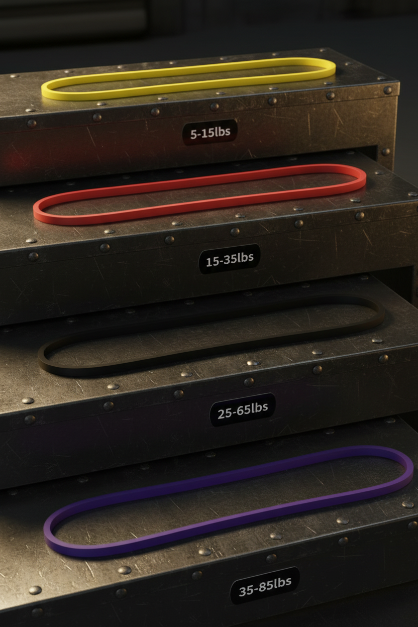 All four bands with clear purple band label