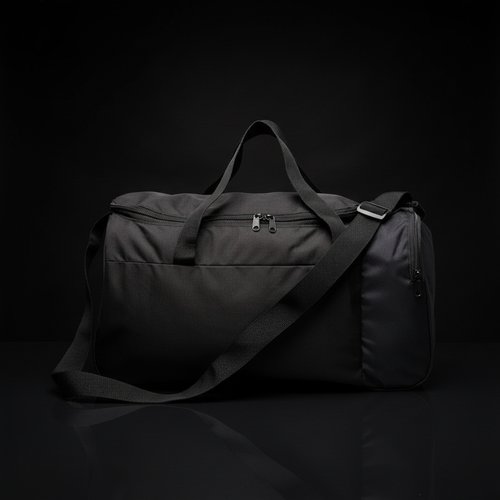 Black gym bag - front