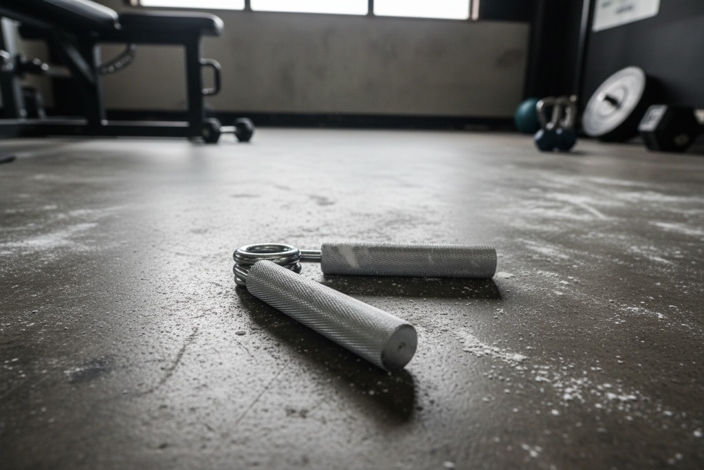 Concrete floor with chalk