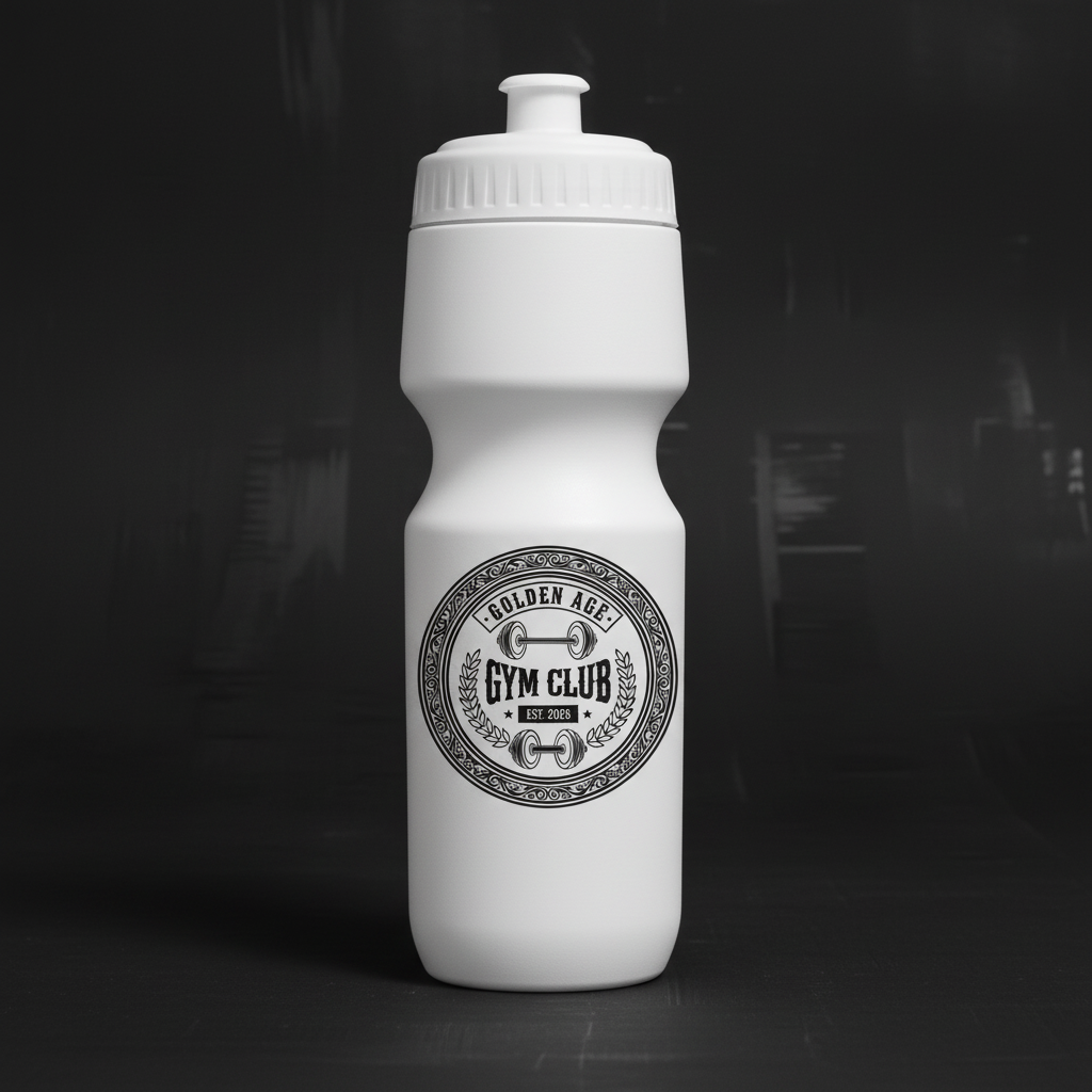 White Bottle Black Logo