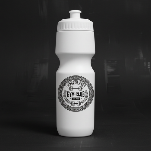 White Bottle Black Logo